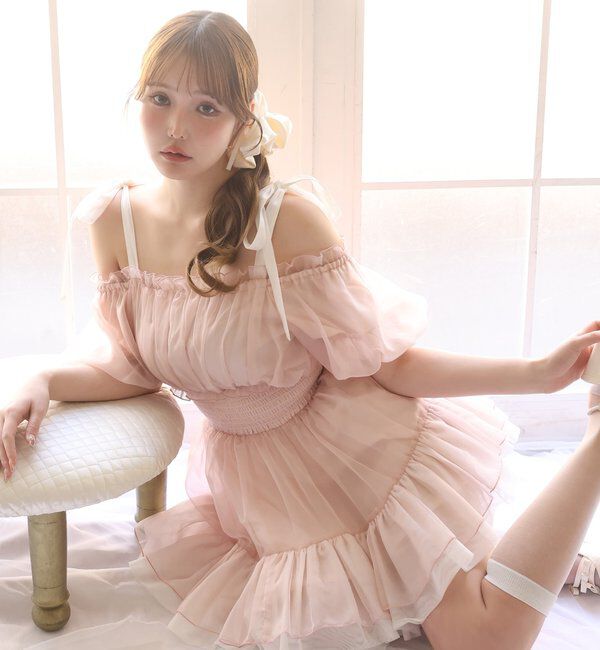  「半袖愛されメロチュニック」|ワンピース|