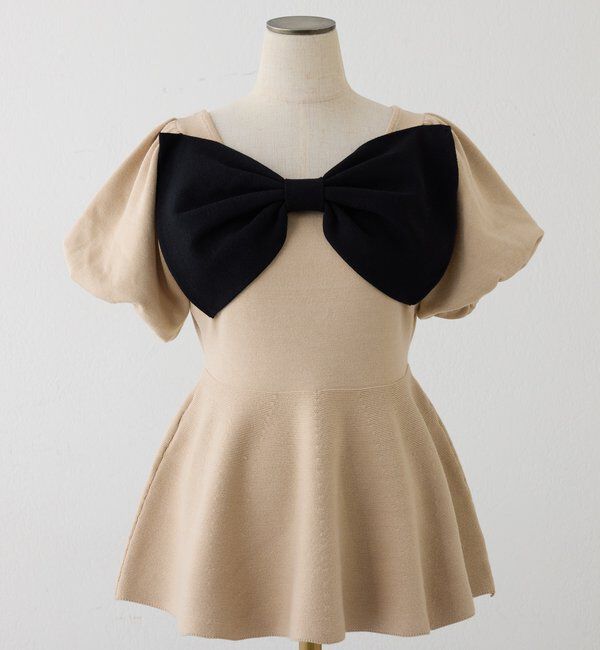  「リボンニットチュニック」|ニット・セーター|