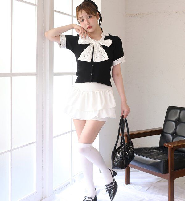  「チャーム付きティアードミニスカパン」|スカート|