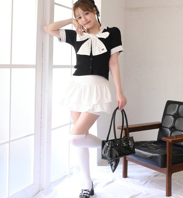  「チャーム付きティアードミニスカパン」|スカート|