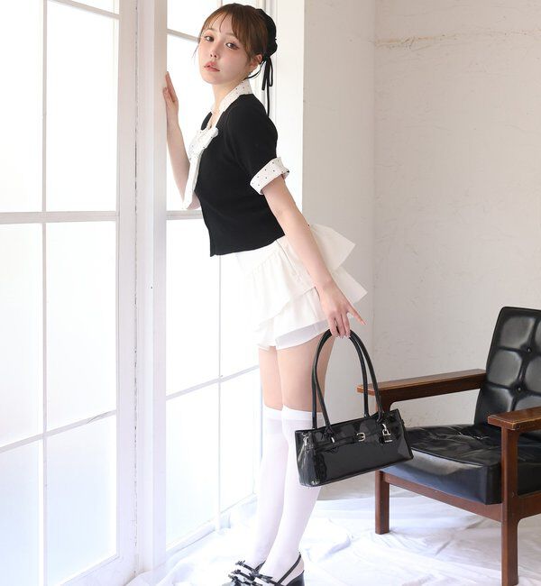  「チャーム付きティアードミニスカパン」|スカート|