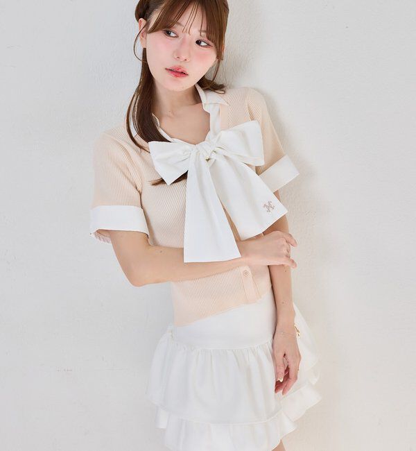  「チャーム付きティアードミニスカパン」|スカート|