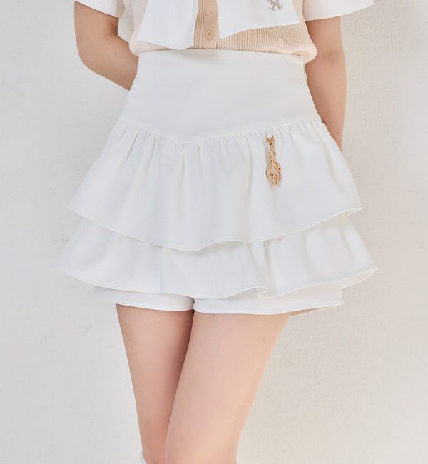  「チャーム付きティアードミニスカパン」|スカート|