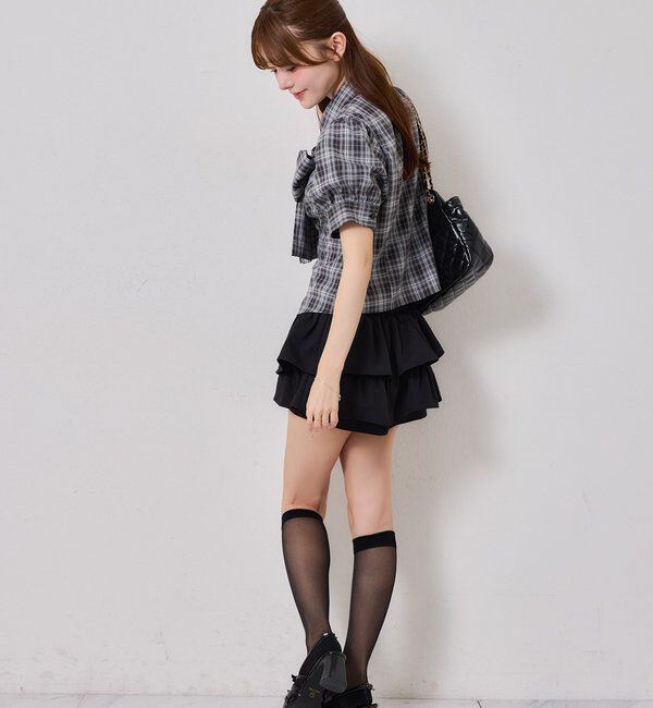  「チャーム付きティアードミニスカパン」|スカート|