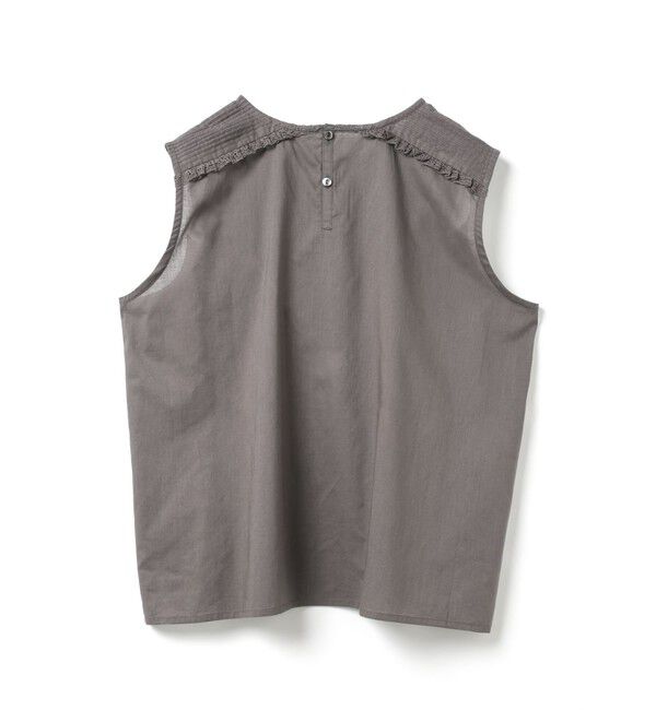 mizuiro ind「mizuiro ind ピンタック＆レースノースリーブプルオーバー」|シャツ・ブラウス|