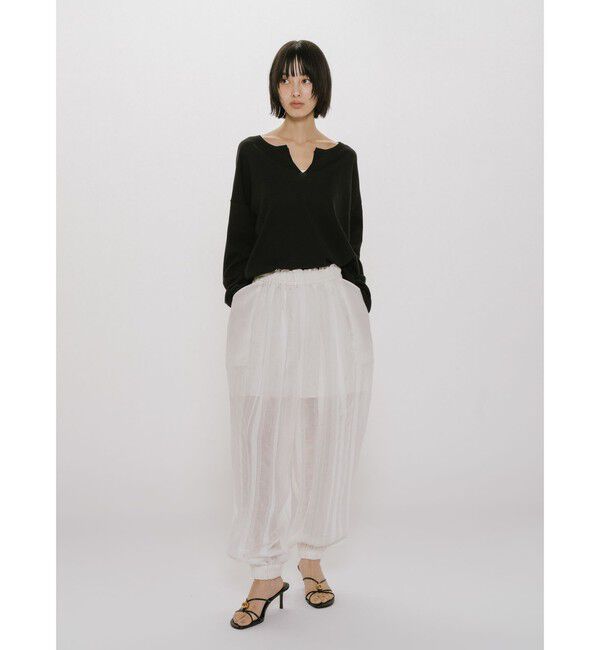 MIDIUMISOLID「MIDIUMISOLID for Ladies スキッパーワイドプルオーバー」|ニット・セーター|