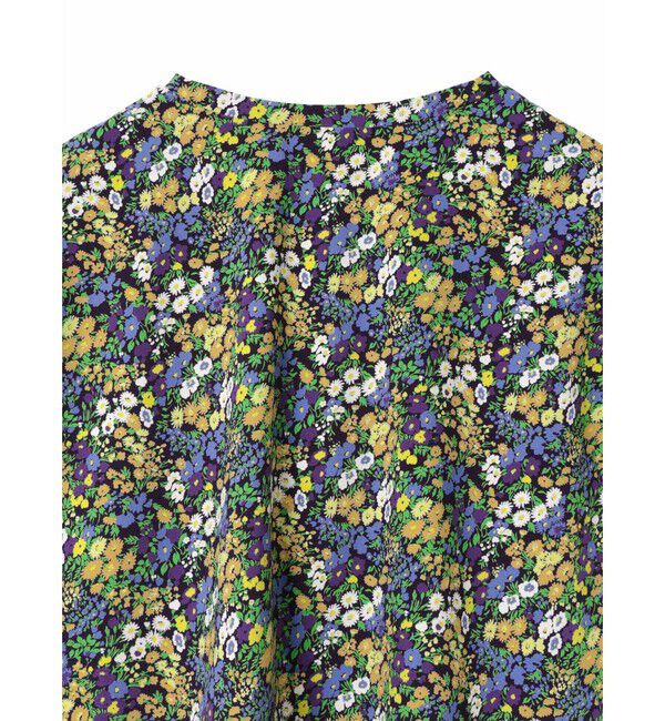 mizuiro ind「mizuiro ind フラワープリントフレンチスリーブプルオーバー」|Tシャツ・カットソー|