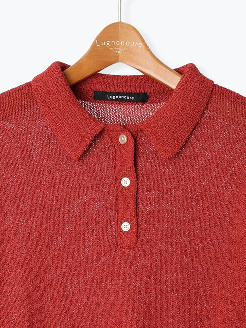 Lugnoncure「ブークレ半袖ポロニット」|ニット・セーター|