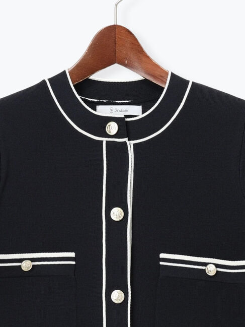 Te chichi「ミラノリブ配色ラインカーディガン」|カーディガン|