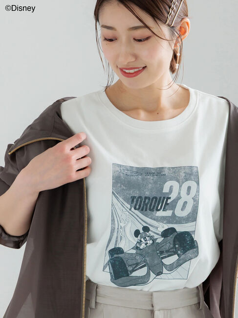 Te chichi「【Disney】MICKEY/フロントプリントTシャツ」|Tシャツ・カットソー|