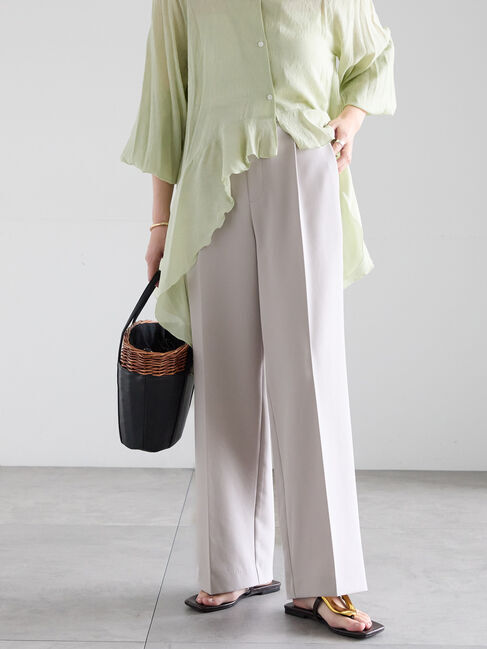 Te chichi「ダブルクロスイージーワイドパンツ」|その他|グレー