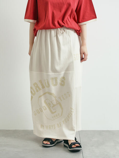 SM2「裏毛プリント配色アシメスカート」|スカート|