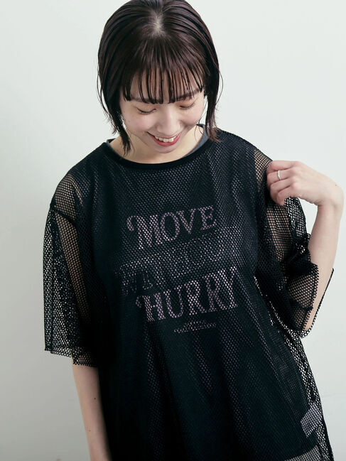 SM2「メッシュTシャツ&プリントノースリーブSET」|Tシャツ・カットソー|ブラック