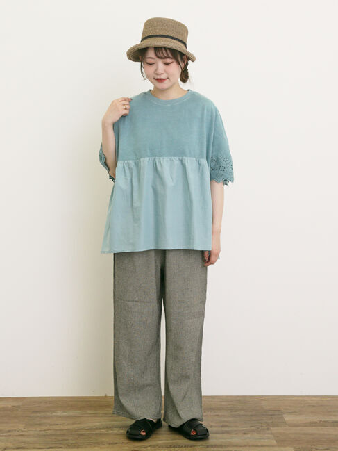 Samansa Mos2「レーヨン麻ゆるストレートパンツ」|その他|