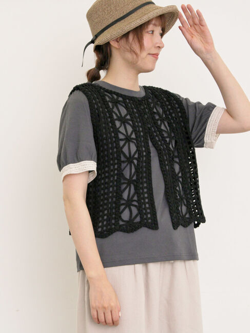 Samansa Mos2「テープベスト」|ダウンベスト・ベスト|