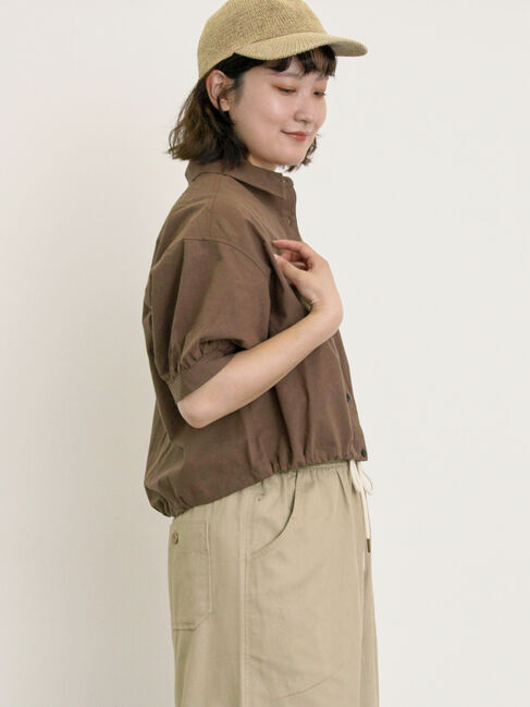 Samansa Mos2「ショート丈シャツ」|シャツ・ブラウス|