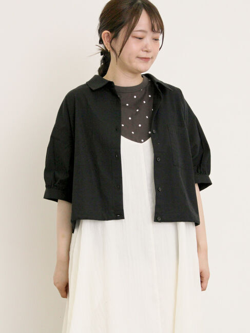 Samansa Mos2「ショート丈シャツ」|シャツ・ブラウス|
