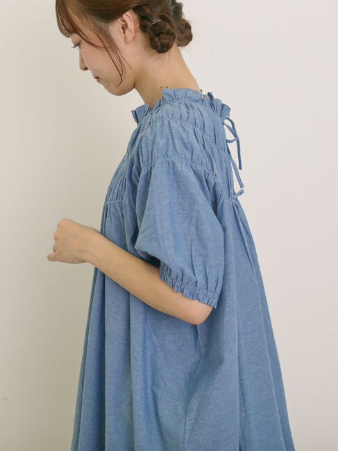 Samansa Mos2「前後2WAYリボンギャザーブラウス」|シャツ・ブラウス|