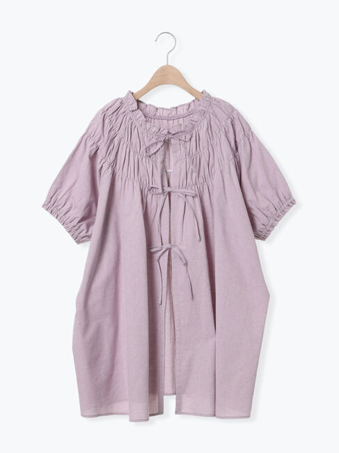 Samansa Mos2「前後2WAYリボンギャザーブラウス」|シャツ・ブラウス|