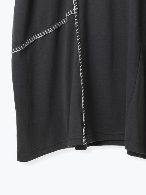 Samansa Mos2 blue「◎【接触冷感】切替ステッチチュニック」|Tシャツ・カットソー|