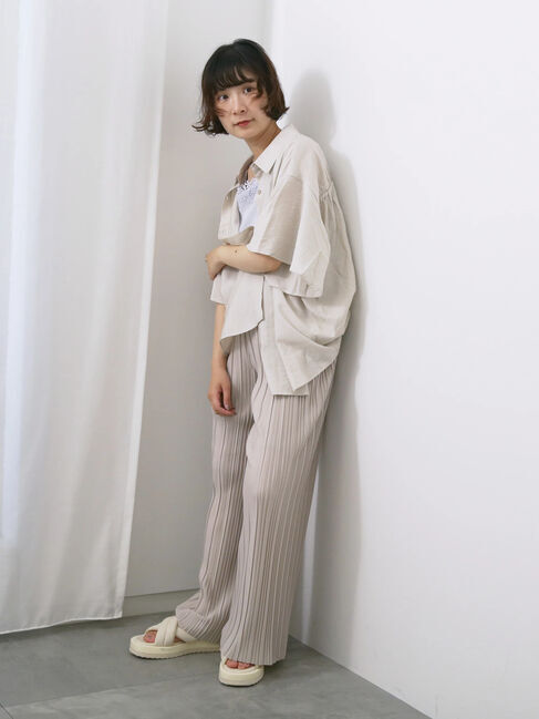 Samansa Mos2 blue「◎柄アソートプリーツパンツ」|その他|