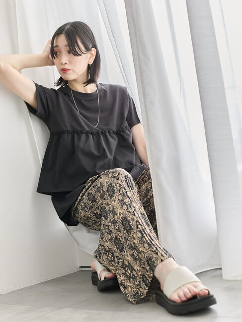 Samansa Mos2 blue「◎柄アソートプリーツパンツ」|その他|