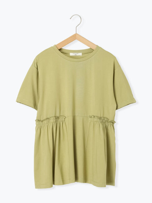 Samansa Mos2 blue「フリルチュニック」|Tシャツ・カットソー|