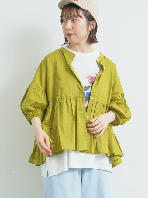 SM2「プリントアソートティアードブラウス」|シャツ・ブラウス|グリーン