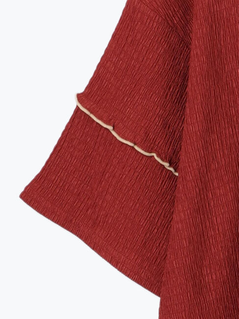 Samansa Mos2 blue「配色メローアソートプルオーバー」|Tシャツ・カットソー|