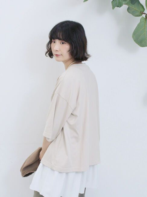 Samansa Mos2 blue「ヴィンテージ風プリントTシャツ」|Tシャツ・カットソー|