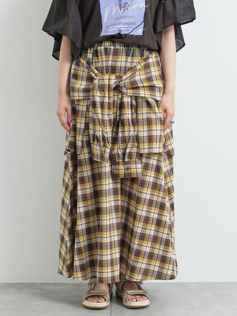 SM2「シャツ巻き風チェックスカート」|スカート|