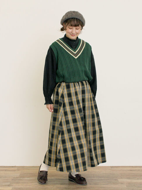 Samansa Mos2「柄アソートタックスカート」|スカート|