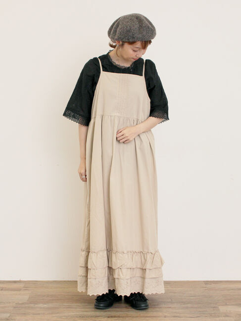 Samansa Mos2「ぺチキャミワンピース」|ワンピース|ベージュ