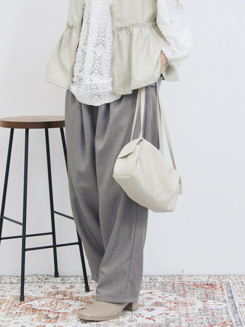 Samansa Mos2 blue「タックイージーパンツ」|その他|