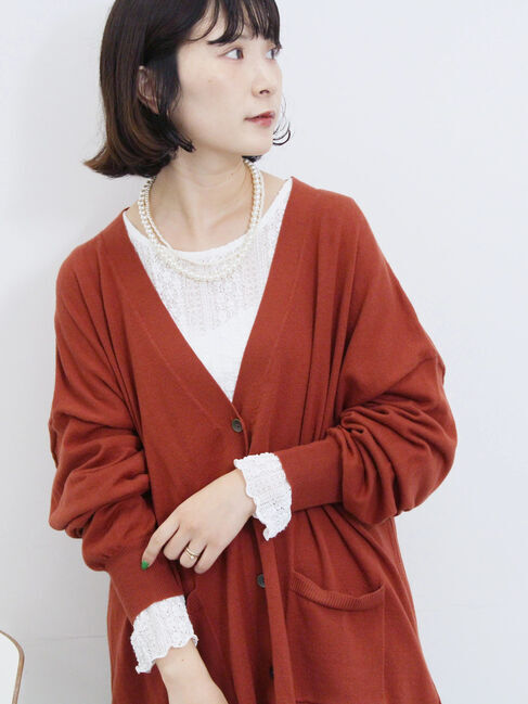 Samansa Mos2 blue「マルチスタイルVネックカーディガン」|カーディガン|