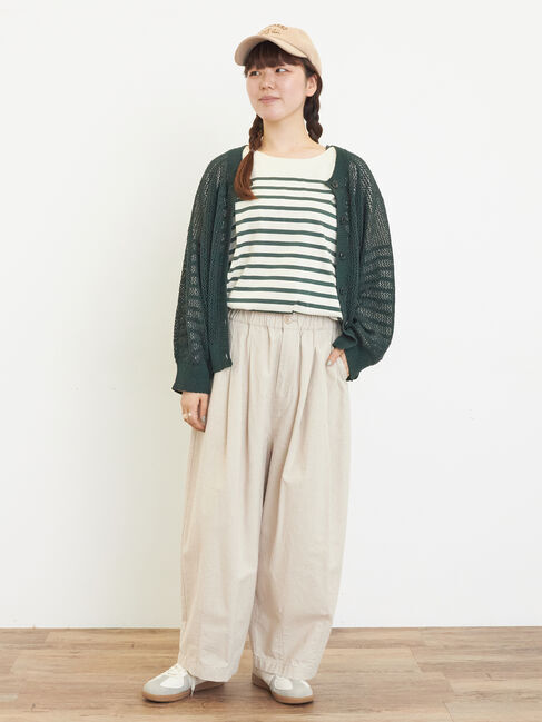 Samansa Mos2「パネルボーダーロングスリーブカットソー」|Tシャツ・カットソー|