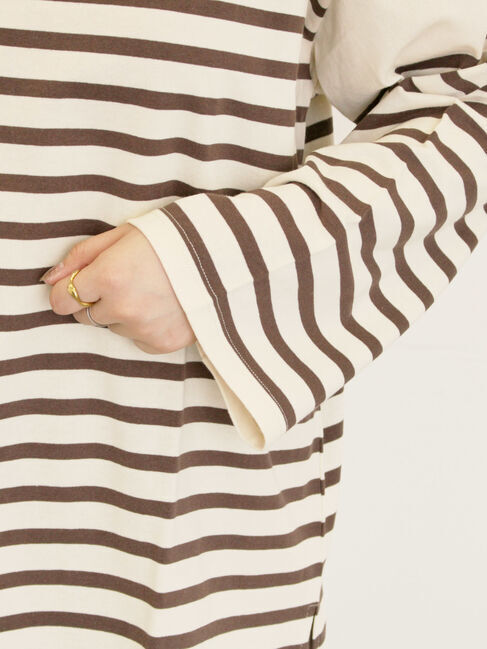 Samansa Mos2「パネルボーダーロングスリーブカットソー」|Tシャツ・カットソー|