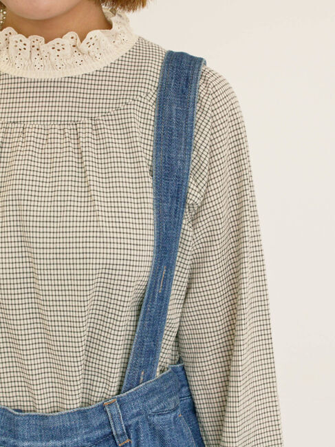 Samansa Mos2「デニム/ツイルサスペンダー付きパンツ」|その他|