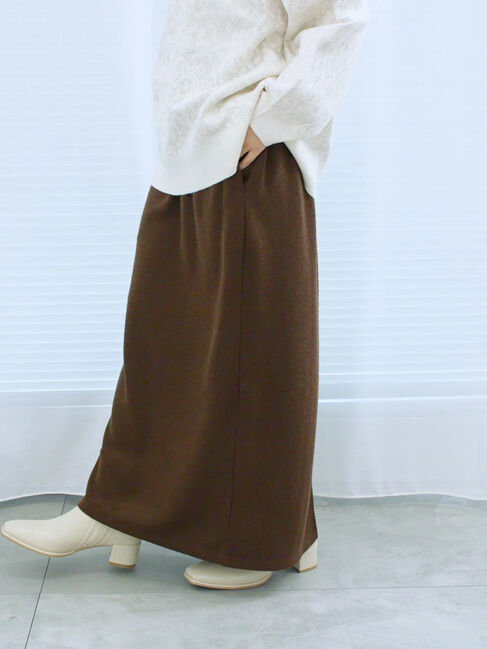 Samansa Mos2 blue「カットリブナロースカート」|スカート|