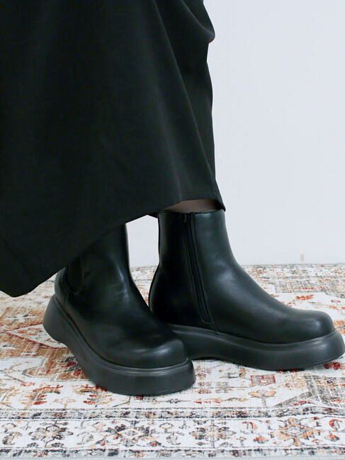 Samansa Mos2 blue「サイドゴアブーツ」|ショートブーツ|ブラック