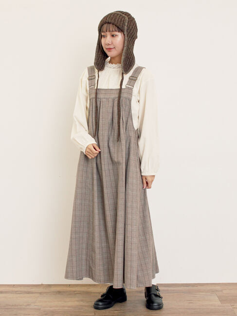 Samansa Mos2「前タックジャンパースカート」|ワンピース|