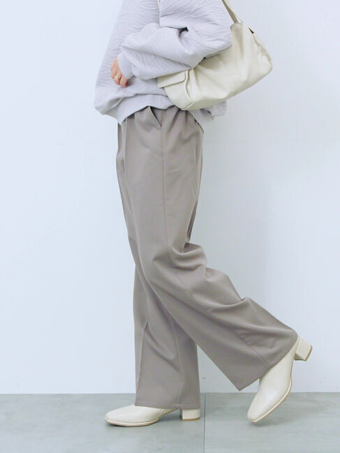 Samansa Mos2 blue「裏起毛ストレートパンツ」|その他|