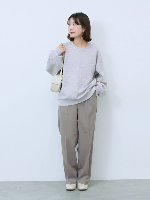 Samansa Mos2 blue「裏起毛ストレートパンツ」|その他|