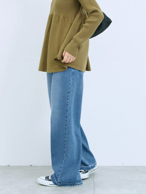 Samansa Mos2 blue「ストレートデニムパンツ」|その他|