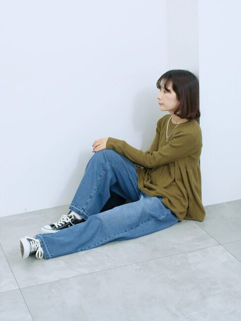 Samansa Mos2 blue「ストレートデニムパンツ」|その他|