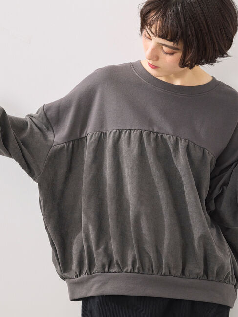 SM2「布帛切替裏毛プルオーバー」|Tシャツ・カットソー|