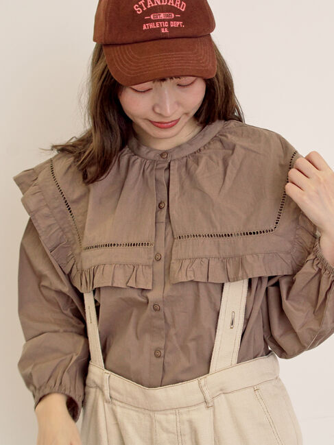 Samansa Mos2「ビッグカラーブラウス」|シャツ・ブラウス|