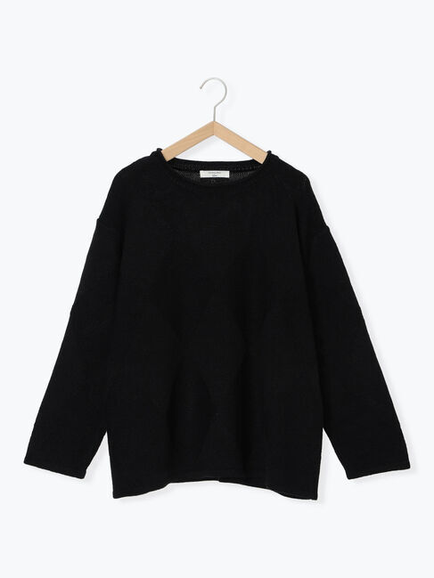 Samansa Mos2 blue「◎スクエア編みニット」|ニット・セーター|