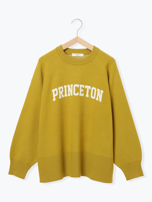 Samansa Mos2 blue「ロゴニットプルオーバー」|ニット・セーター|