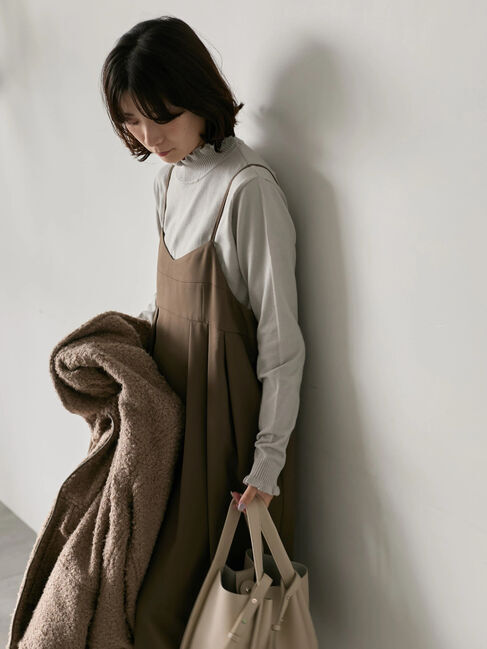 Samansa Mos2 blue「フリル衿ニットプルオーバー」|ニット・セーター|